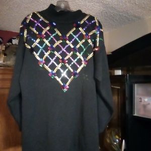 Vintage ladies large mock neck sweater